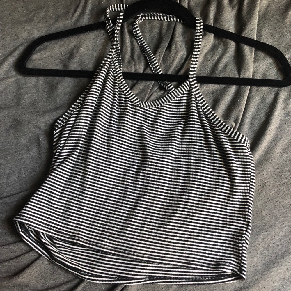 Striped haltertop